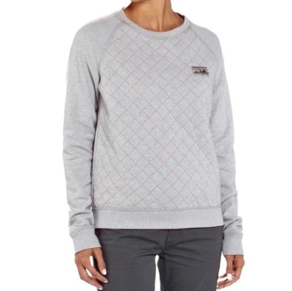 Patagonia Recycled Cotton Quilted Sweatshirt Sustainable Organic Gorpcore - Picture 1 of 5